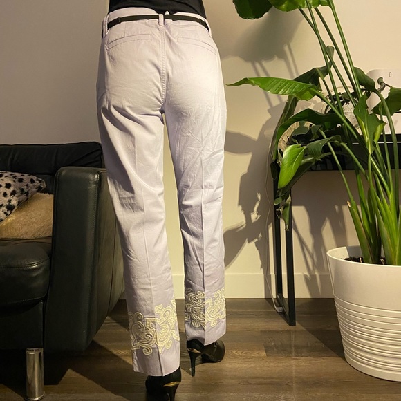 Tory Burch Adrienne Lavender Crop Pants - Picture 4 of 6